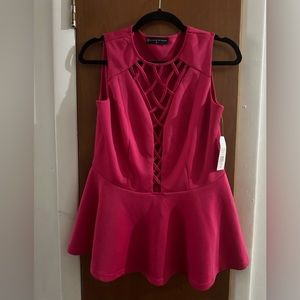 NWT Fashion To Figure Peplum Tank Size 12/XL